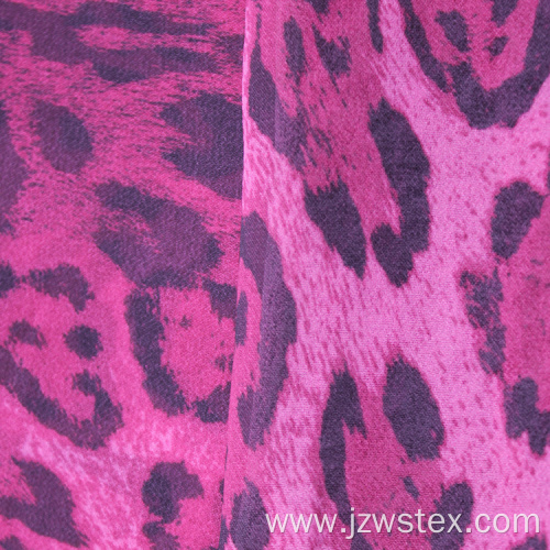 100% Polyster printed chiffon fabricLeopard grain